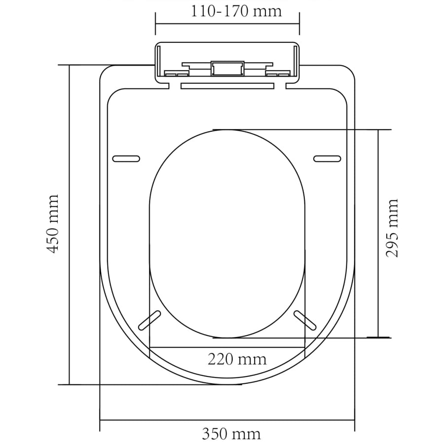 Toiletbril Soft-Close Vierkant