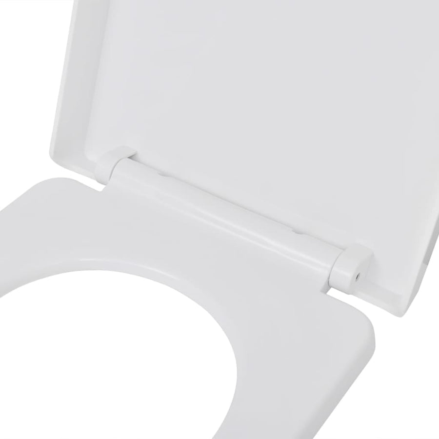 Toiletbril Soft-Close Met Quick-Release Ontwerp Vierkant 46 x 36 cm(60 - 200 mm) Wit