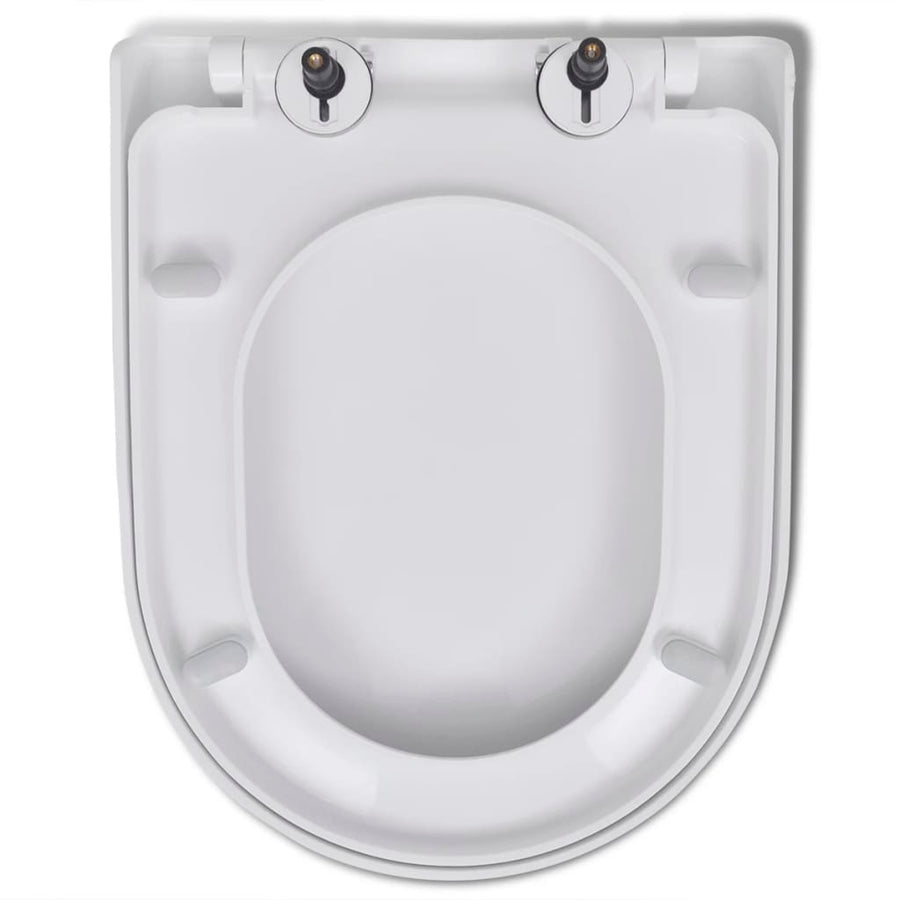 Toiletbril Soft-Close Met Quick-Release Ontwerp Vierkant 46 x 36 cm(60 - 200 mm) Wit