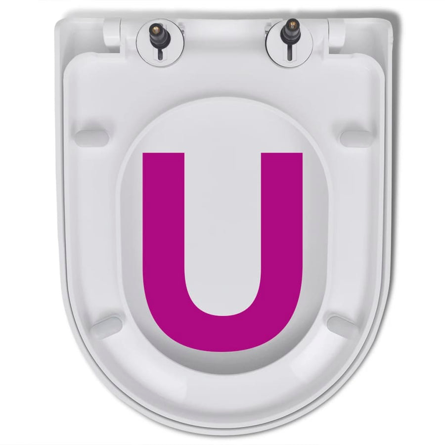 Toiletbril Soft-Close Met Quick-Release Ontwerp Vierkant 46 x 36 cm(60 - 200 mm) Wit