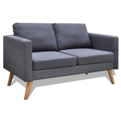Stof Donkergrijs Tweezitsbank