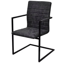 Eetkamerstoelen 2 St Kunstleer Zwart