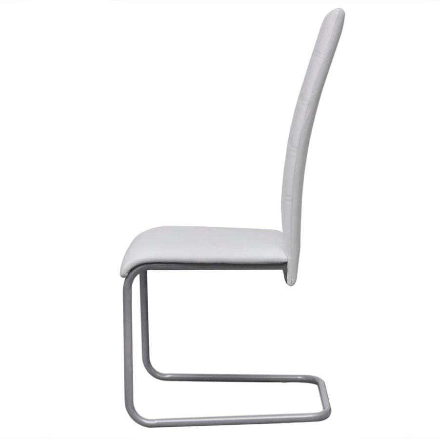 Eetkamerstoelen Kunstleer 2 Wit