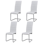 Eetkamerstoelen 4 stuks kunstleer wit