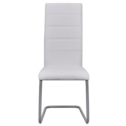 Eetkamerstoelen Kunstleer 4 Wit