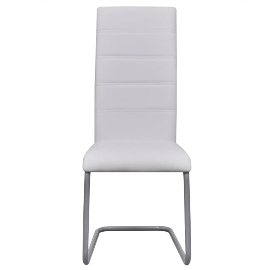 Eetkamerstoelen Kunstleer 4 Wit