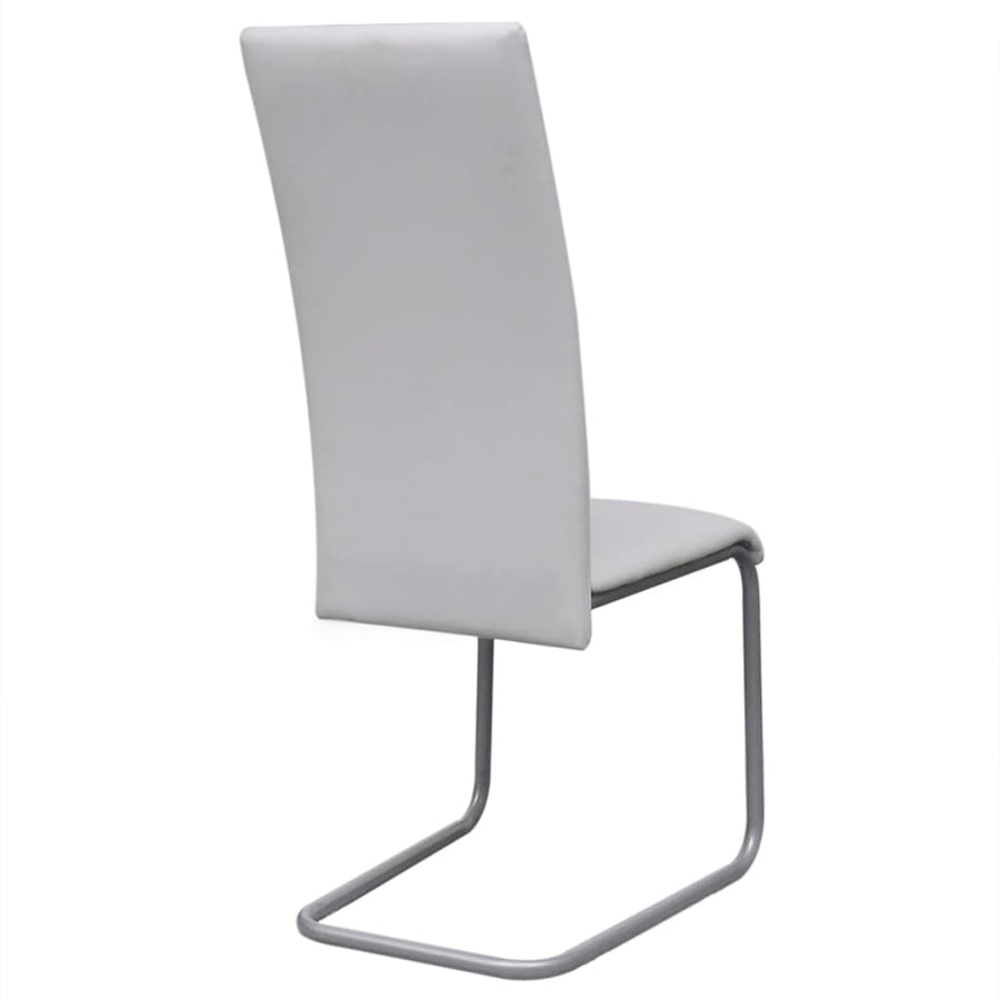 Eetkamerstoelen Kunstleer 4 Wit