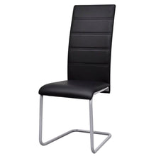Eetkamerstoelen Kunstleer 2 Zwart