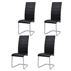 Eetkamerstoelen 4 st kunstleer zwart 41x52.5x102.5 cm