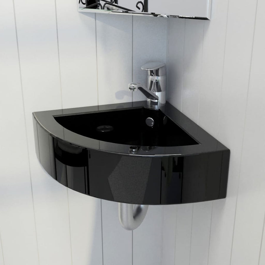 Wastafel Met Overloop 45X32X12,5 Cm Wit