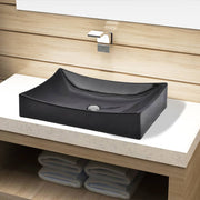 Sink, ceramic, rectangular, black
