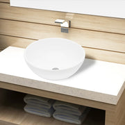 Wastafel rond keramiek 32.5x14 cm wit