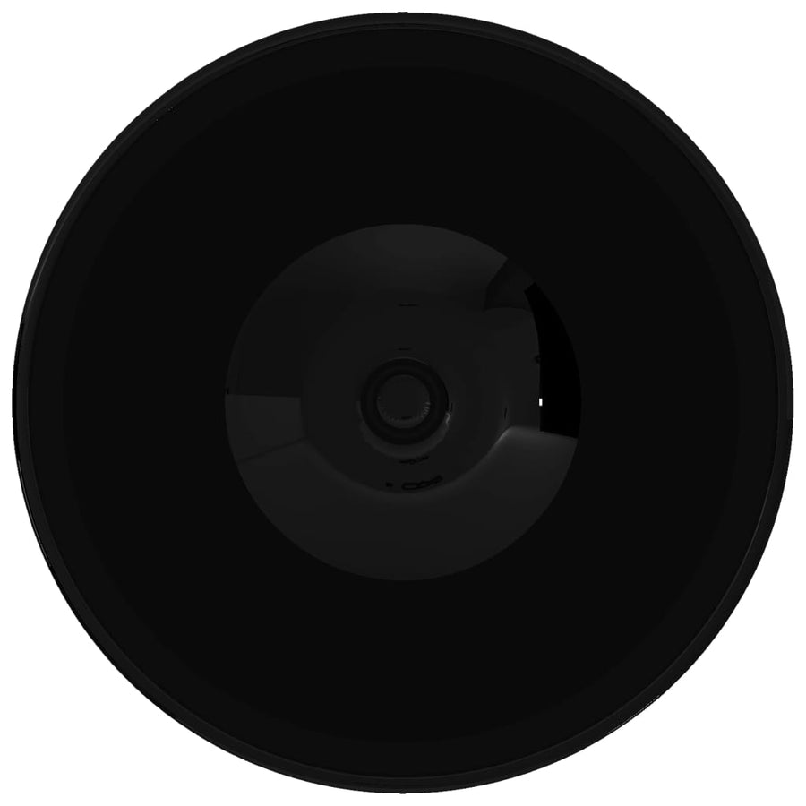 Wasbak, keramiek, rond, zwart 325 mm 32.5 x 14 cm Zwart
