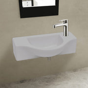 Washbasin with tap hole white ceramic