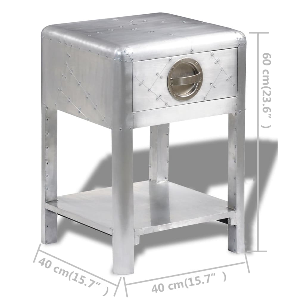 Bijzettafel Met 1 Lade Vintage Luchtvaartlook