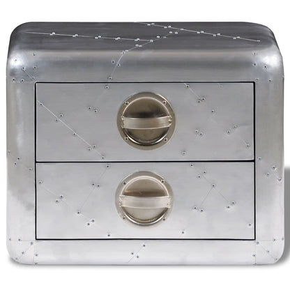 Bijzettafel Met 2 Lades In Vintage Luchtvaartstijl