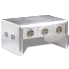 Coffee Table With 3 Drawers Vintage Aviation Look