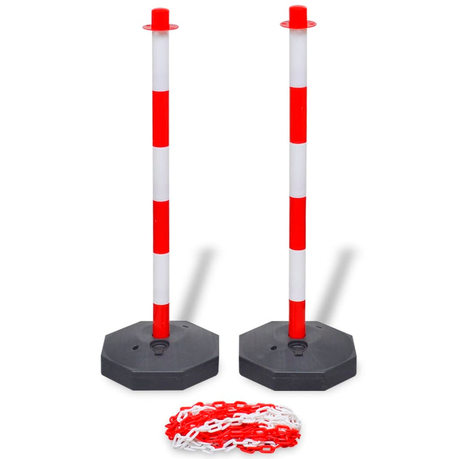 Kettingpalenset Met Kunststof Ketting 10 M 2 Rood