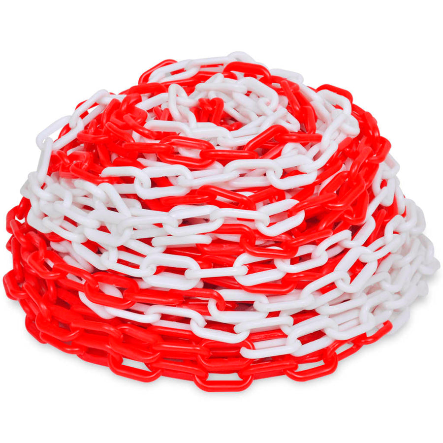 Veiligheidsketting 30 M Kunststof 30 m Ø 6 mm Rood en wit
