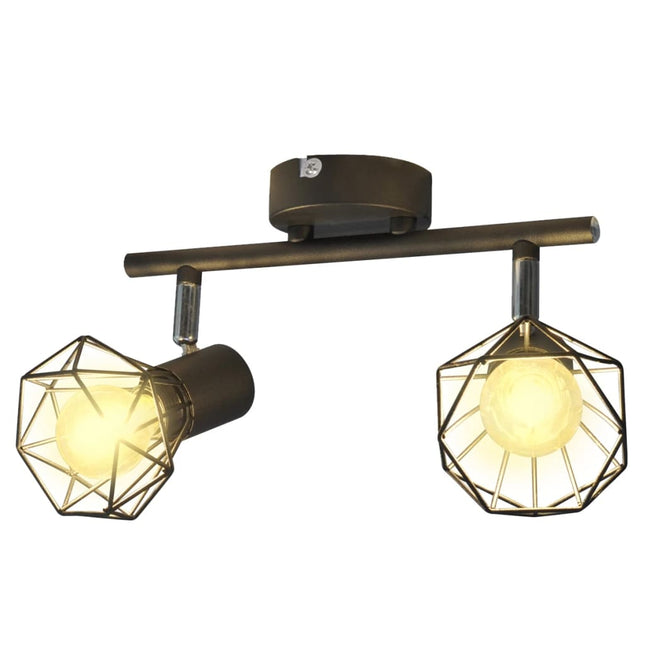 Plafondlamp Met Led's Industriële Stijl Zwart 2