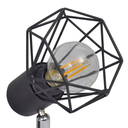 Plafondlamp Met Led's Industriële Stijl Zwart 2