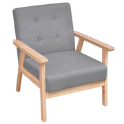 Fauteuil stof lichtgrijs 64,5x67x73,5 cm