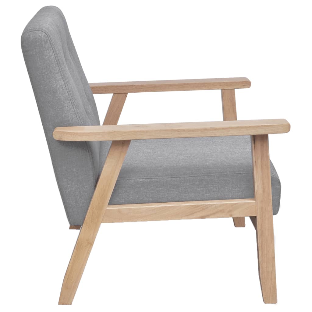 Fauteuil Stof Lichtgrijs