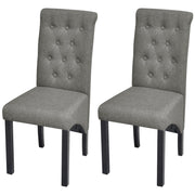 Eetkamerstoelen 2 st lichtgrijs 42x57x95 cm