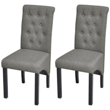 Eetkamerstoelen Stof 2 Lichtgrijs