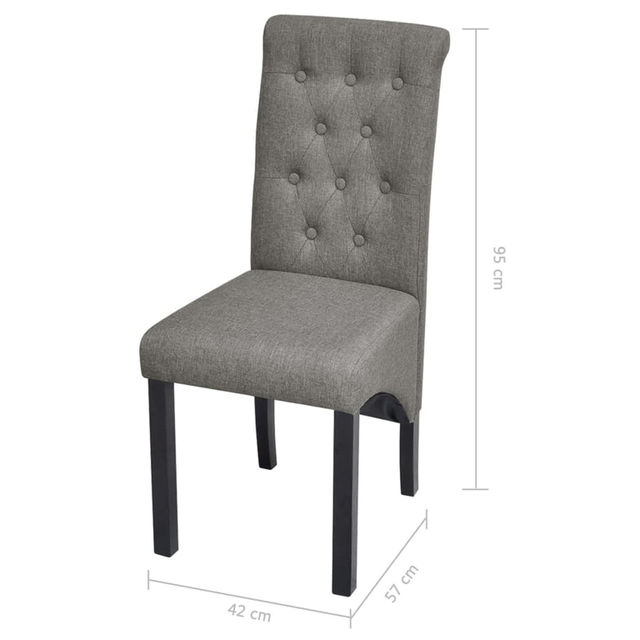 Eetkamerstoelen Stof 2 Lichtgrijs