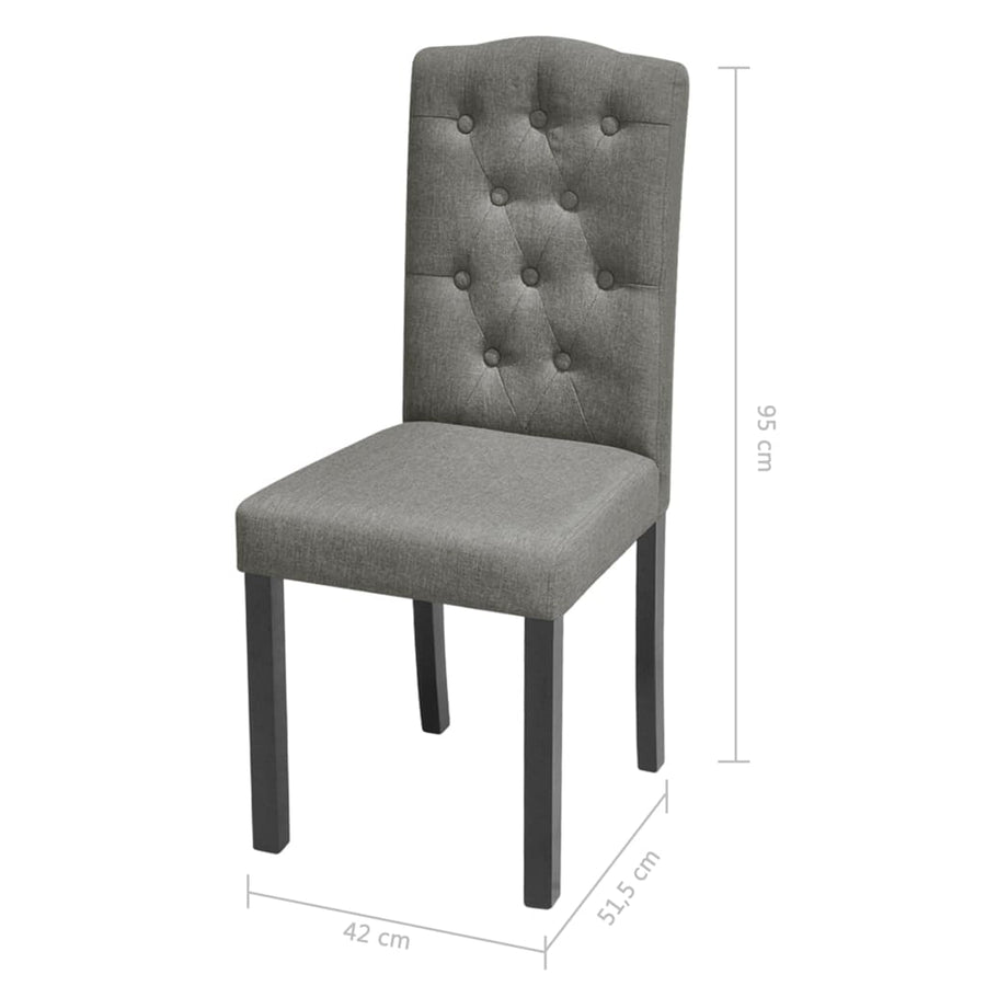 Eetkamerstoelen Stof 2 Grijs