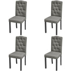Eetkamerstoelen 4 stuks stof grijs 42x51.5x95 cm