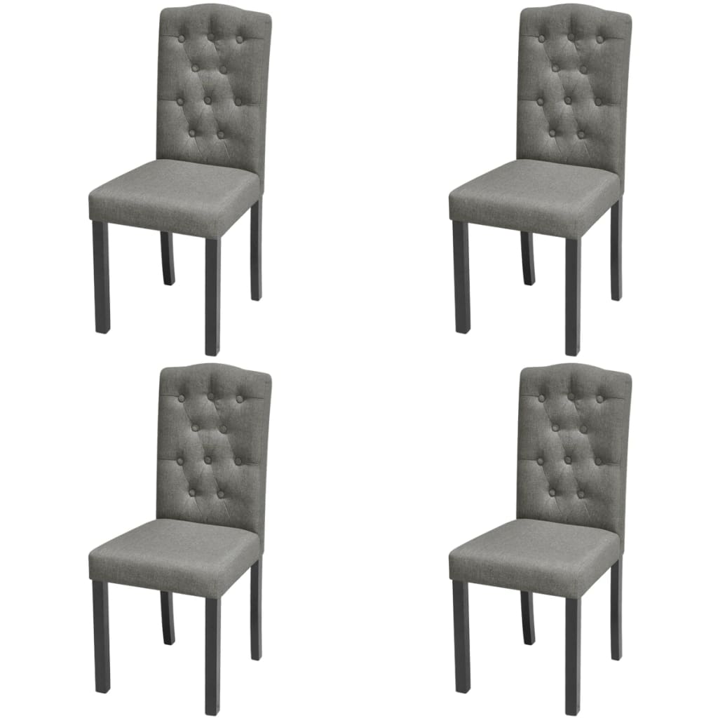 Eetkamerstoelen Stof 4 Grijs