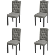 Eetkamerstoelen 4 stuks stof grijs 42x51.5x95 cm