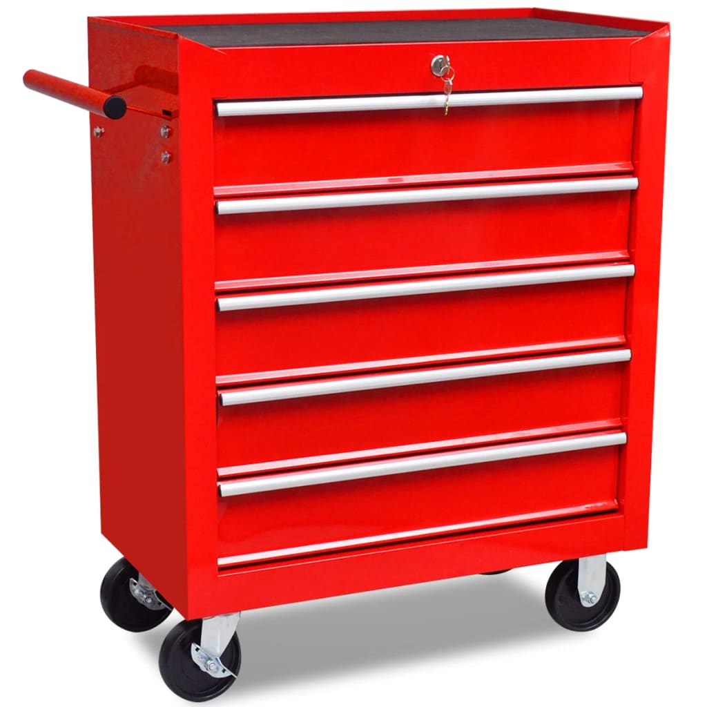 Gereedschapswagen Rood 5 lades