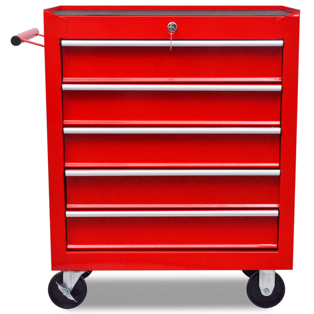 Gereedschapswagen Rood 5 lades