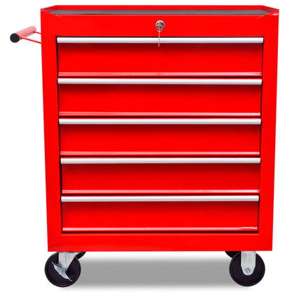 Gereedschapswagen Rood 5 lades