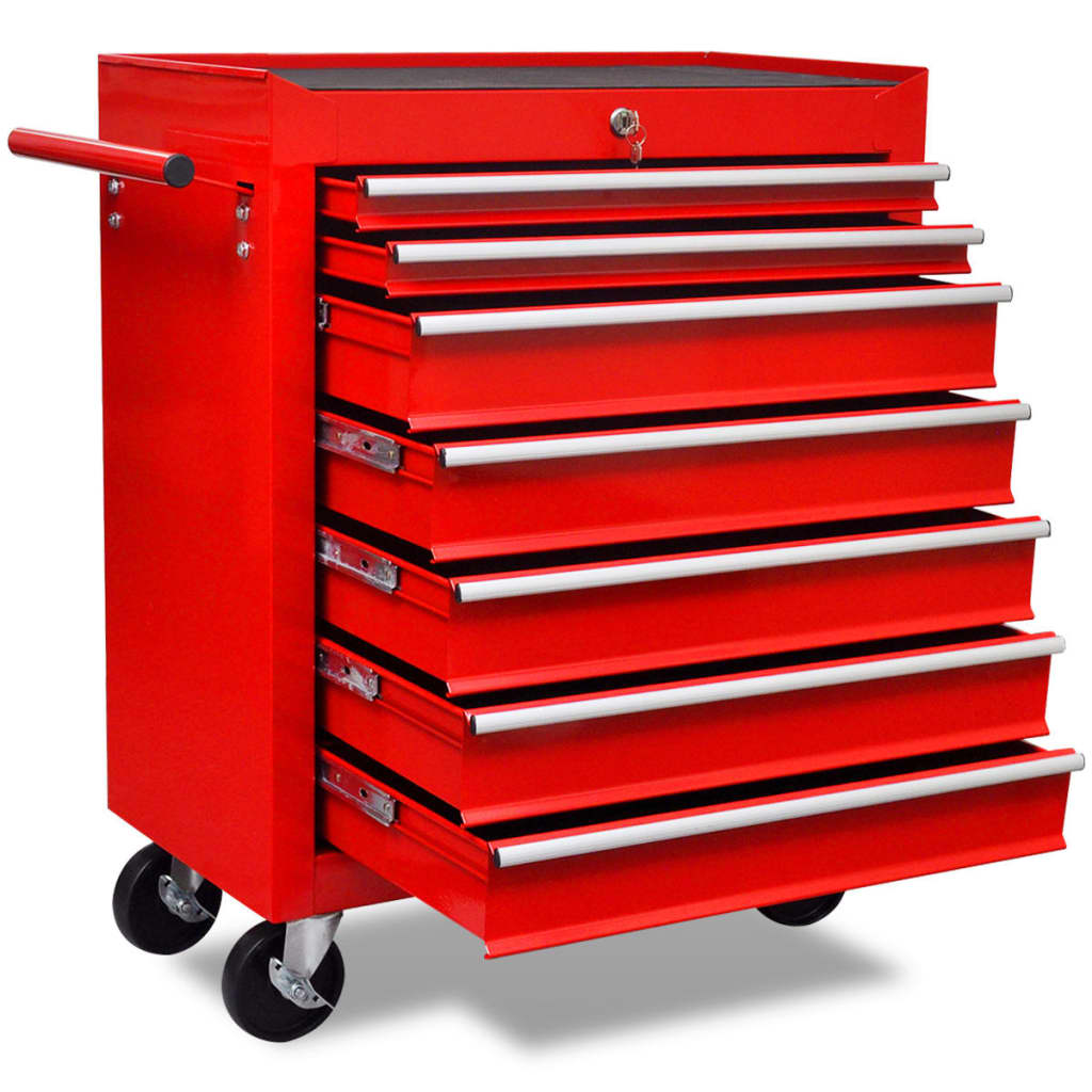 Gereedschapswagen Rood 7 lades