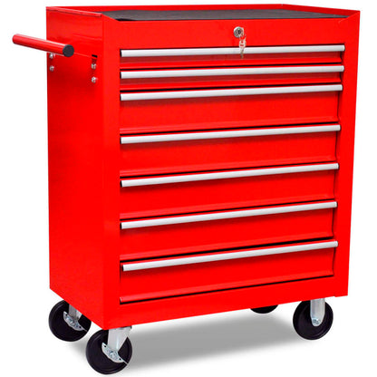 Gereedschapswagen Rood 7 lades