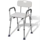 Shower chair aluminum white