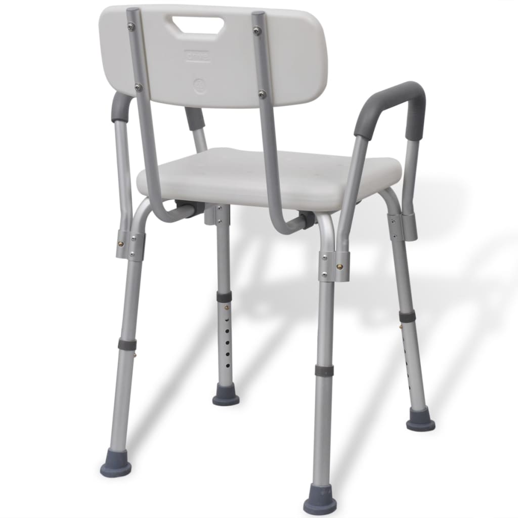 Douchestoel Aluminium Wit