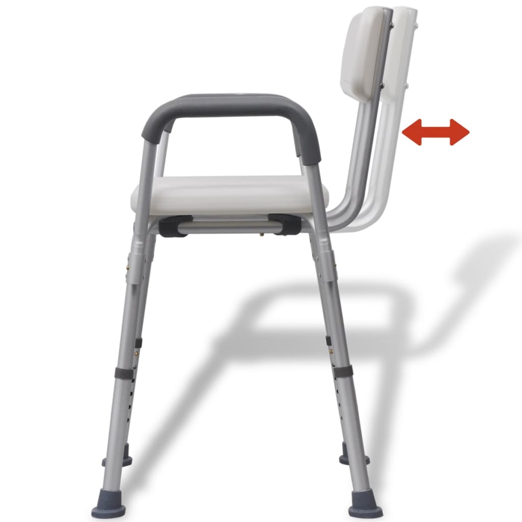 Douchestoel Aluminium Wit