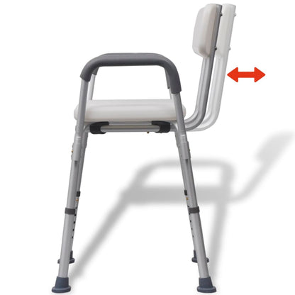 Douchestoel Aluminium Wit