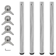 Tafelpoten 710 mm chroom 4 stuks verstelbaar