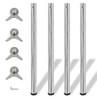 Adjustable Chrome Table Legs 870 mm 4 pcs