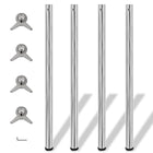 Adjustable table legs chrome 1100 mm 4 pcs
