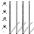 Height-adjustable brushed nickel table legs 1100 mm 4 pcs