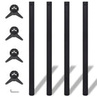 Adjustable table legs black 1100 mm 4 pcs