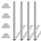 Adjustable Chrome Table Legs 870 mm 4 pcs