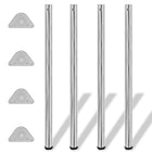 Tafelpoten 4 stuks chroom 1100 mm verstelbaar